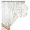 Home Tresor Tenda Antimosche Fili Plastica Trasparenti Multicolore per Porta Finestra Ingresso Interno Esterno con Telaio in PVC, Fantasia Colorata cm. 100x220