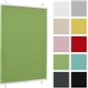 Generic Tenda plissettata senza forare - 50 x 200 cm - Pistacchi - per interni, per finestre, fissaggio a morsetto (Klemmfix)