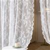 Generic 1 tenda per porta in pizzo floreale romantico, tende in pizzo vintage in poliestere trasparente con ricamo per camera da letto e soggiorno con tasca per asta (150 x 75 cm, bianco)