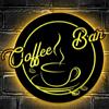 Ulalaza Insegna a LED Coffee Bar Insegne al neon Luci a LED per caffè Lampade da notte decorative da parete per vino Decorazione per feste Luce USB Luminosità regolabile