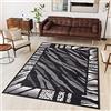 TAPISO Dream Tappeto Soggiorno Salotto Moderno Nero Grigio Crema Quadrato Geometrico Animali A Pelo Corto 180 x 250 cm