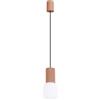 SOLLUX lighting Lampada da Sospensione - Lampada da soffitto in Alluminio e Vetro -1 Paralume - Lampadina LED - Moka Halo