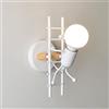 Mengjay Humanoid Creativo Lampada da Parete Interno Applique da Parete Moderna interna Luce da Muro Candelabro Max 60W E27 per Camera da Letto, Soggiorno, Camera Bambini, Corridoio, Scala (Bianca)