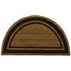 Casatessile Zerbino in Cocco Naturale Bordo 14 per Esterno Porta Entrata Retro Antiscivolo Tappeto Raschiafango - Marrone, Mezzaluna