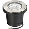 ledscom.de Apparecchio da incasso a terra BOFU per esterni orientabile in acciaio inox rotondo IP67 150mm Ø incl. lampada LED (bianco caldo, 2,339W, 227lm, 110°)