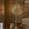 OOWOKS LED luci albero 210 cm lampada ad albero aspetto betulla 448 LED bianco caldo luci di albero di Natale con telecomando 8 modalità luce regolabili albero decorazione di Natale albero,180cm
