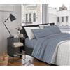 IlGruppone Passione Casa Completo Letto Lenzuola Matrimoniale,100% Cotone, Set letto, Lenzuolo Sopra, Sotto e Federe 2 Piazze - Fiorellini blu (Torres Blu)