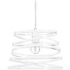 VR VETRINEINRETE Vetrineinrete® Lampadario a sospensione da soffitto con paralume in metallo a vortice traforato design contemporaneo moderno lampada da soffitto A08 (Bianco) Z51