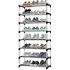VR VETRINEINRETE Vetrineinrete® Scarpiera impilabile portascarpe scaffale 4 5 6 7 8 9 ripiani Organizer Scarpe salvaspazio (8 Ripiani)
