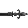 emmevi Bastone Tenda Ferro Estendibile 120-210 A Muro Asta Scorritenda Binario Anelli Staffe Viti Nero