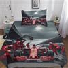 DAFUfbw Ferrarii Set Copripiumino Single（135x200cm）, Traspirante Lavabile FormulaOne Perform A Pit Stop Biancheria Da Letto Varie Dimensioni Set Di Biancheria Da Letto