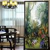 LXDWEI Pellicola Decorativa per finestre Privacy Foresta pluviale Pittura Statica Aggancio Adesivi per finestre Nessuna Colla Rivestimenti per finestre Finestre Tinta per finestre 42 x 100 cm