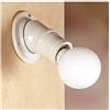 Illuminazione d'epoca Applique lampada da parete in ceramica rustica country retrò - Ø 11 cm - Bianco (nessun decoro)