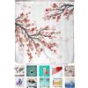 arteneur® - Tenda da doccia antimuffa, 180 x 180 cm, materiale riciclato Öko-Tex Standard 100, orlo zavorrato, non trasparente, impermeabile, lavabile, con 12 anelli, motivo: fiori di ciliegio