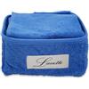 CA' D'ORO PDA Set Pezzi 6 lavette spugna cm. 30x30 con cestino in spugna trapuntato (Azzurro)