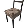 SalGiu Cuscini Sedia Cucina Con Fascia Elastica (set da 6) Fantasia Foglie Imbottito Sfoderabili 40x40 (Tortora)