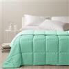 Caleffi 1003672 Microfibra Modern Trapunta per Piazza e Mezza Letto, Turchese