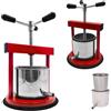 MAKA change your life quality Maka Torchio per Melanzane UVA Torchietto Premitutto Piccolo Grande Diverse Dimensioni in Acciaio Inox o Alluminio Pressofuso Filtro Scarico Facile Utilizzo UVA (Acciaio Inox 1.5 Litri Rosso)