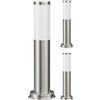ledscom.de 3 lampade da vialetto/lampioni da marciapiede PORU per esterni, IP44, 39 cm, acciaio inossidabile, 1x E27 max. 40 W