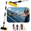 Generico Spazzolone Telescopico per Pannelli Solari Fotovoltaici con Asta Estensibile 100-178 cm, Rubinetto Acqua-Stop, Spazzola in Nylon Antigraffio per Lavaggio Auto, Camper, Furgoni, Tetti e Vetrate
