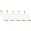 LEDKIA LIGHTING Pack 5 Downlight LED 12W Circolare Faretti Led Incasso per Soffitto Foro Ø 155 mm 3000K Bianco Caldo