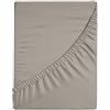 Ruggeri Lenzuolo sotto Angoli Matrimoniale 170x200 Microfibra, Grigio perla | 170 x 200 cm, 100% Morbida Microfibra di Alta Qualità, con Angoli Elasticizzati