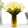 Generico Romantica Luce Radiante A Tulipano - Lampada Da Tavolo Con Tulipani Scintillanti | Lampada Da Comodino Con Tulipani Artificiali Ill-uminati A LED Da 15 Pezzi Per La Casa, Il Soggiorno (Bianco)