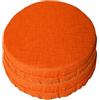 SalGiu Cuscini Sedia Rotondi Cucina (6 pezzi) Con Fascia Elastico Imbottito e Sfoderabile 40 cm (Arancio)
