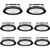 Blivrig 200W Faretto LED UFO 8 Pezzi, Lampada da Officina con Staffa 20000LM