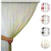 Home Tresor Tenda Antimosche a Perline Bicolore con Fili Alternati, Moschiera a Pannello Ombreggiante Divisoria per Porta Finestra Ingresso Balcone Giardino con Kit Ganci - Millecolori, 100x220