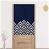Guest Ruyunlai Giapponese Noren Tenda per Porta in Lino in stile giapponese della Porta Tappezzeria, Divisorio Curtain Tapestry Cucina Ristorante Negozio Camera Doorway Decorazionetriangolo 65 x 90 cm