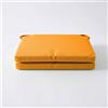 CASAbella Set 2 Cuscini per sedie con lacci cm 42x40x4, Imbottiti tinta unita mod. CCALIF (Arancio)