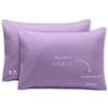 MAYRA Coppia di Federe Personalizzate | Copri Cuscino in 100% Cotone di Alta Qualità | Personalizzabili con Ricamo Nome, Iniziali, Logo, Hotel | Made in Italy | Idea Regalo (Glicine)