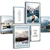 Novart Quadros Montagne E Lago - Nessuna Cornice Necessaria - Collage Moderno Natura - Camera Da Letto Del Soggiorno - N003663b