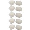 JANDEI - 10 Terminali per Profilo Flessibile in Silicone 5 Metri Emissione Frontale, Semicircolare 22x14mm, Colore Bianco
