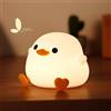 Generic DoDo - Luce notturna a forma di anatra, in morbido silicone, dimmerabile, con controllo touch, ricaricabile, ideale per la camera dei bambini, il soggiorno