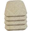 Casatessile Cuscini coprisedia con Alette Mexico Cuscini Sedie Cucina Sfoderabili - Beige, Set 4 PCS