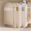 Generic Borsa salvaspazio da appendere, con cerniera a compressione, organizer e protezione per abiti da donna e da uomo (beige, XL)