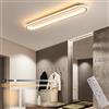 DRFGHK Plafoniera moderna a LED con telecomando, illuminazione da soffitto in alluminio, lampada da soffitto creativa dimmerabile per soggiorni, camere da letto e corridoi, plafoniera 2700-6500K (80 cm, oro