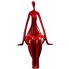 Uziqueif Sculture astratte del Corpo della Donna Decorazioni per la casa Moderne, Statue di Ragazze/Donne Yoga Figure Decorazione del Desktop, Scultura da Tavolo, Decorazioni per Porta TV,Red a,Shiny