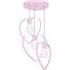 Decoland Lampa lampadario cameretta bambini LOVE3 ROSA 9954