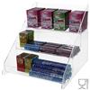 DesignPlex Porta caramelle confezionate da banco in plexiglass trasparente a 3 ripiani - Misure: 26x27x H27 cm