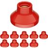 ledscom.de 10x plafoniere/portalampade ELEKTRA, porcellana, rosso lucido, 1x E27 max. 300 W