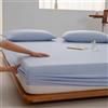 SalGiu Lenzuolo Sotto Con Angoli Elasticizzato 100% Cotone Per Letto Tinta Unita h 25 cm (Celeste, Singolo)