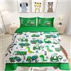 Loussiesd Bambini Costruzione Piumone Inserto/Trapunta Ragazzi Carino Cartoon Dinosauro Consolatore Per Il Bambino Camion Auto Biancheria Da Letto Set Macchinario 135x200cm Trapunta Set