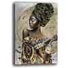Printerland Quadro Moderno Donna Ragazza Africa Quadri moderni soggiorno da Parete XXL grande Stampa su tela Canvas Decorazione Murale muro Arredo Camera da letto Cucina (30x40 cm, 8)