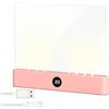 Generico Luce Da Lettura Per Libro Piatta, 18,5*2,2*15,3cm Lampada Da Lettura Piatta A Led Ricaricabile, Trasparente Flat Book Lights, Con 3 Colori Timer, Superficie Dimmerabile, Illuminazione Tutta Pagina