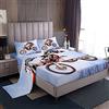 Loussiesd Set di biancheria da letto per ragazzi e ragazze con motivo motocross Rider Extreme Sports, 1 lenzuolo piano + 1 lenzuolo con angoli + 2 federe, per letto matrimoniale