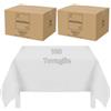 Generico Tovaglie coprimacchia monouso Bianco TNT 100x100 cm resistenti tipo stoffa alta grammatura 48gr tovagliati festa ristorante pizzeria agriturismo trattoria copritavolo usa e getta impermeabili (100)