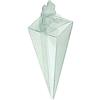 Aurora Store.it 100 pz Cono scatoline portariso in PVC Trasparente 4x4x15 cm portaconfetti Porta Riso bomboniera Astuccio Matrimonio Battesimo Laurea plastica
